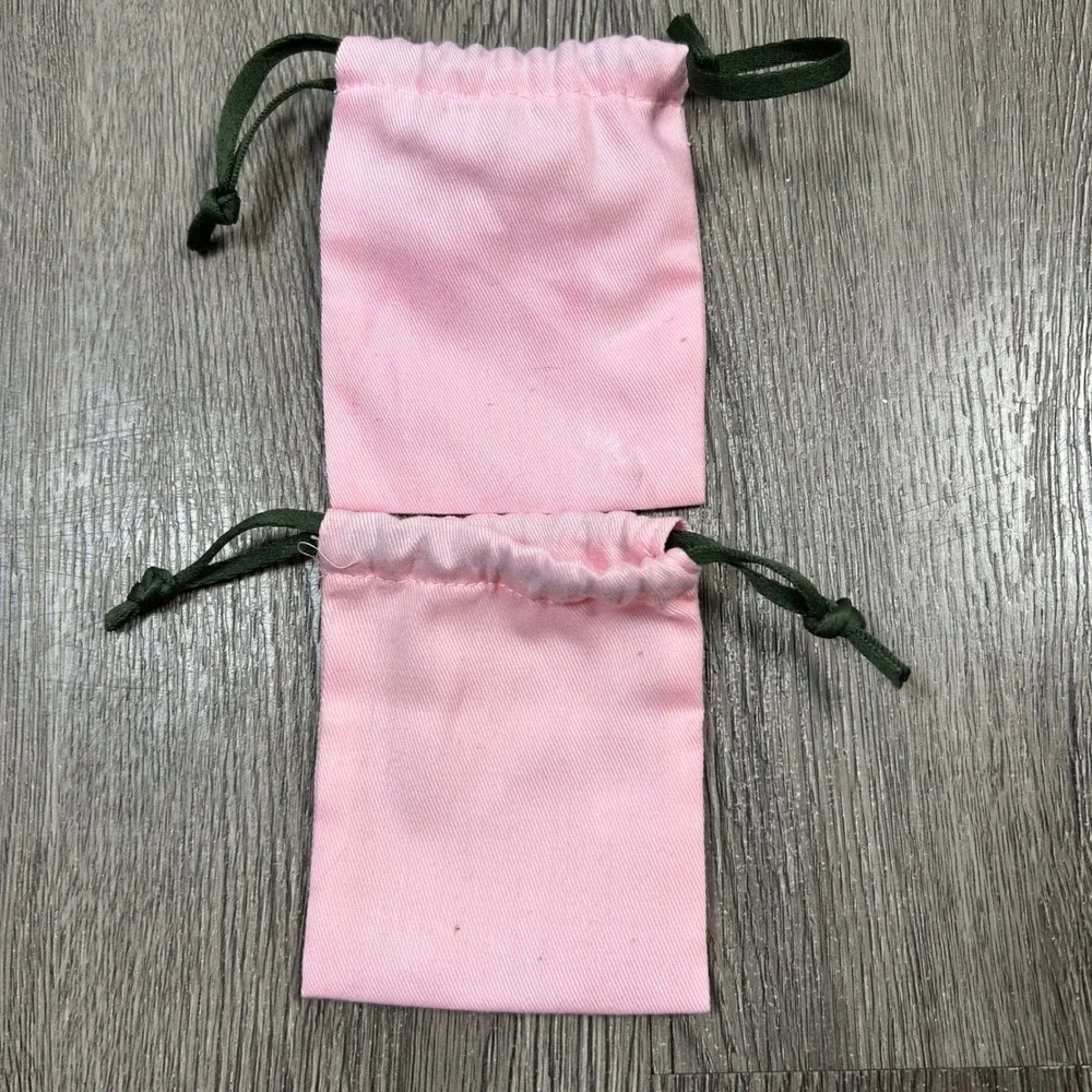 Kate Spade Jewelry Dust Bag Pink Set of 2 Drawstring Pouches